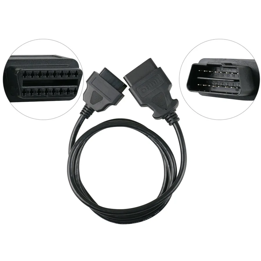 OBD2 16-контактный удлинитель 1,5 м OBD II Соединительный адаптер автомобильный диагностический инструмент для запуска IDIAG Easydiag Mdiag ELM327