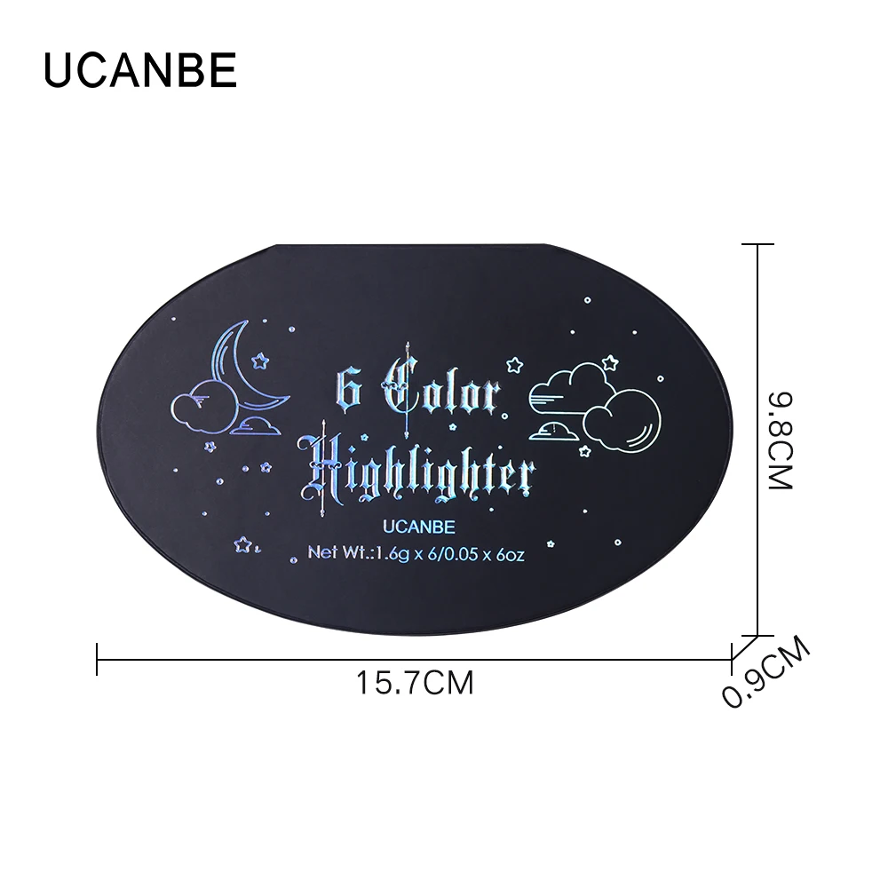 UCANBE макияж 6 цветов Фетиш румяна+ хайлайтер палитра лицо блестящая пудра изюминка светящийся набор