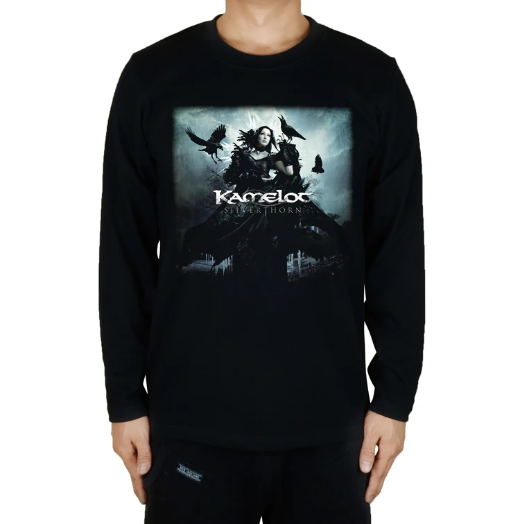 Футболка Kamelot Rock с длинным рукавом брендовая Готическая рубашка 3D рисунком для