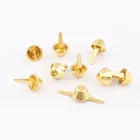 50 шт.лот, металлический скрапбук 12*20 мм золотого цвета, кожаные аксессуары для одежды