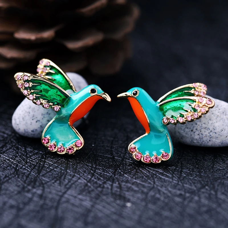 

JOOLIM High End Enamel Bird Stud Earring Anti Allergy Earring Wholesale High Quality