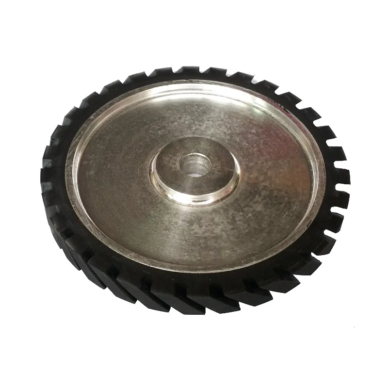 

250*25mm Serrated Rubber Wheel Belt Grinder Part Abrasive Sanding Belt Contact wheel
