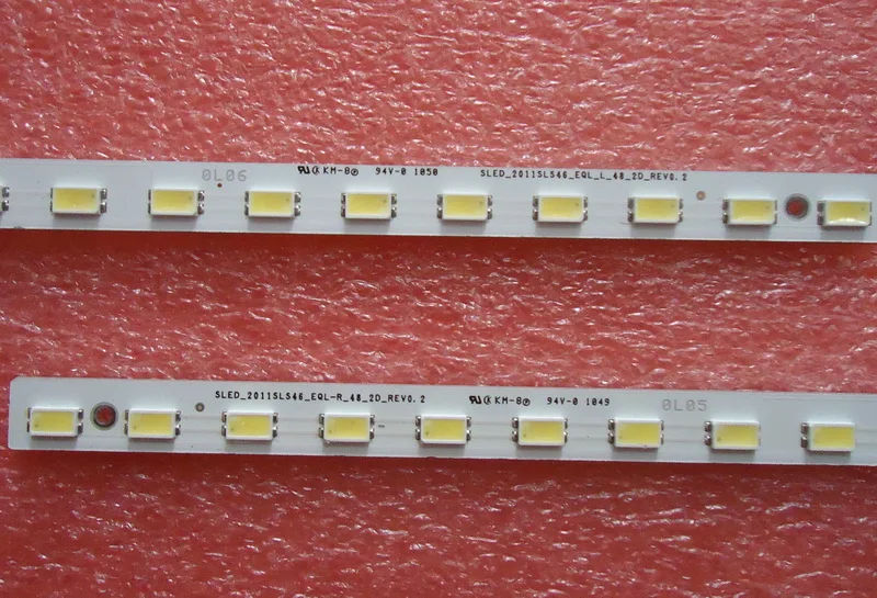 523mm LED Backlight Lamp strip 48leds For Samsung LJ64-02640A 2011SLS46-EQL-L-48-2D-REV0.2 46inch LCD TV 2pcs | Компьютеры и офис