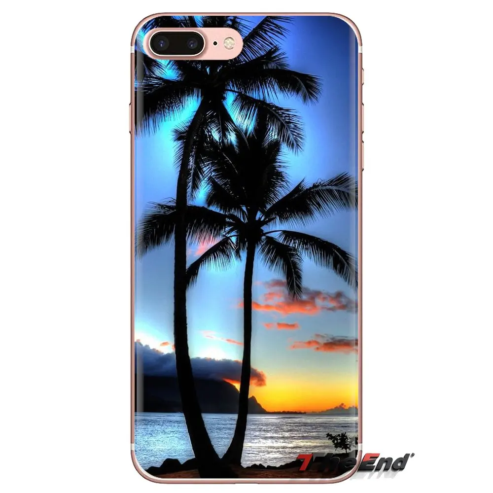 Soft TPU Cover For Xiaomi Mi3 Samsung A10 A30 A40 A50 A60 A70 Galaxy S2 Note 2 Grand Core Prime Tropical Beach Palm leaves Trees |
