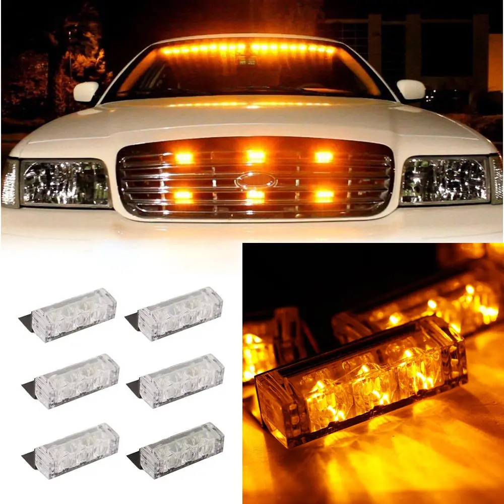 

18 LED 30W Car Fog Light Emergency Vehicle Strobe Lights Car Flash Warning Lights 12V DC car styling Grille/Deck Head Lamp
