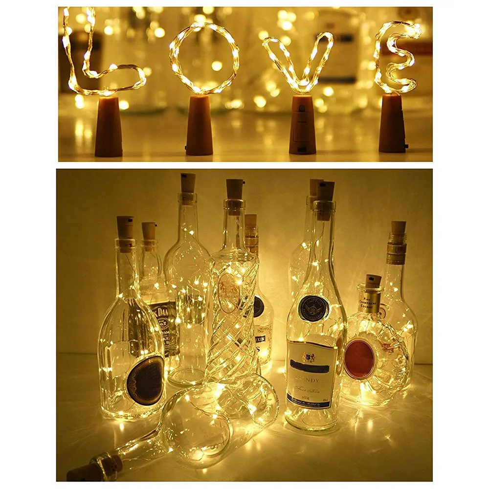 10 шт. в форме пробки светодиодный ночник звездный свет бутылка вина лампа для