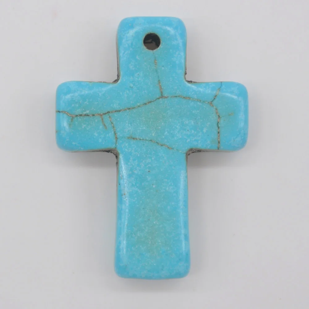 Женская бижутерия в виде креста Blue Howlite|loose pendant|fashion jewelryjewelry fashion |