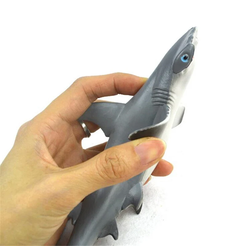 18cm Hammerhead Shark Realistic Sea Animal Figure Solid Plastic Toy Model new | Игрушки и хобби