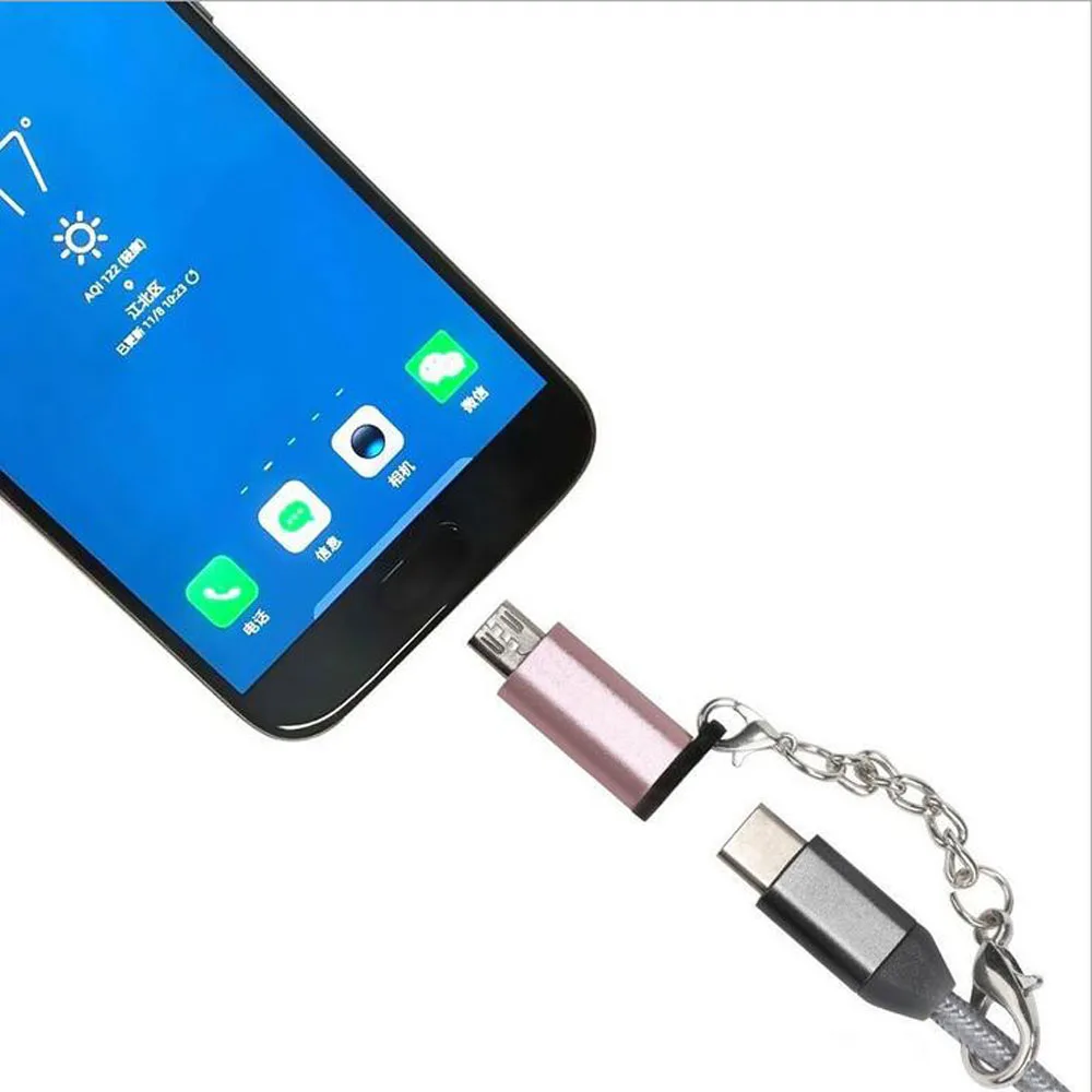 Тип c к Micro USB адаптер Android телефон кабель зарядное устройство конвертер для Xiaomi Mi6