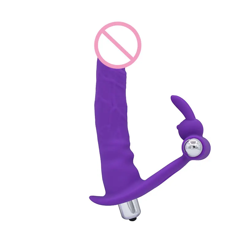 Anal Plug Dildo Vibrator with Ring On Penis G-spot Stimulator Vibrating Butt Sex Toys For Men Women Masturbator | Красота и здоровье