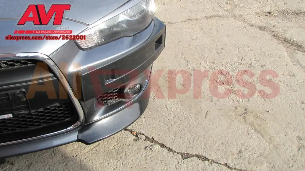 Fangs on front bumper for Mitsubishi Lancer X FL 2011- 2.0 1 set car styling decoration protection canines molding | Автомобили и