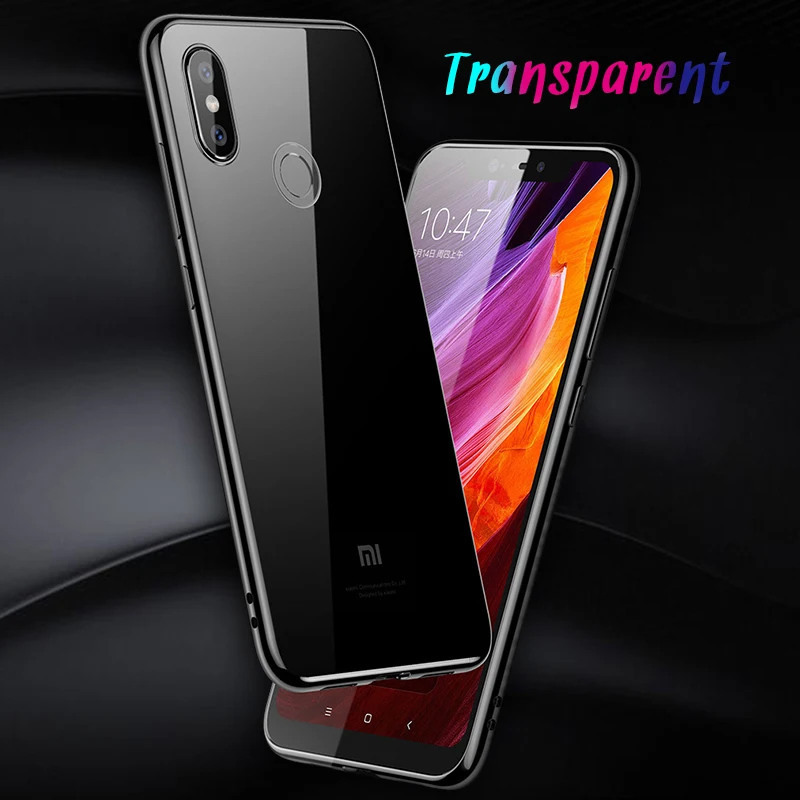 Роскошный чехол для Xiaomi Mi 8 SE A2 A1 Max 3 6X 5X ультра тонкий кристально-резиновый из ТПУ