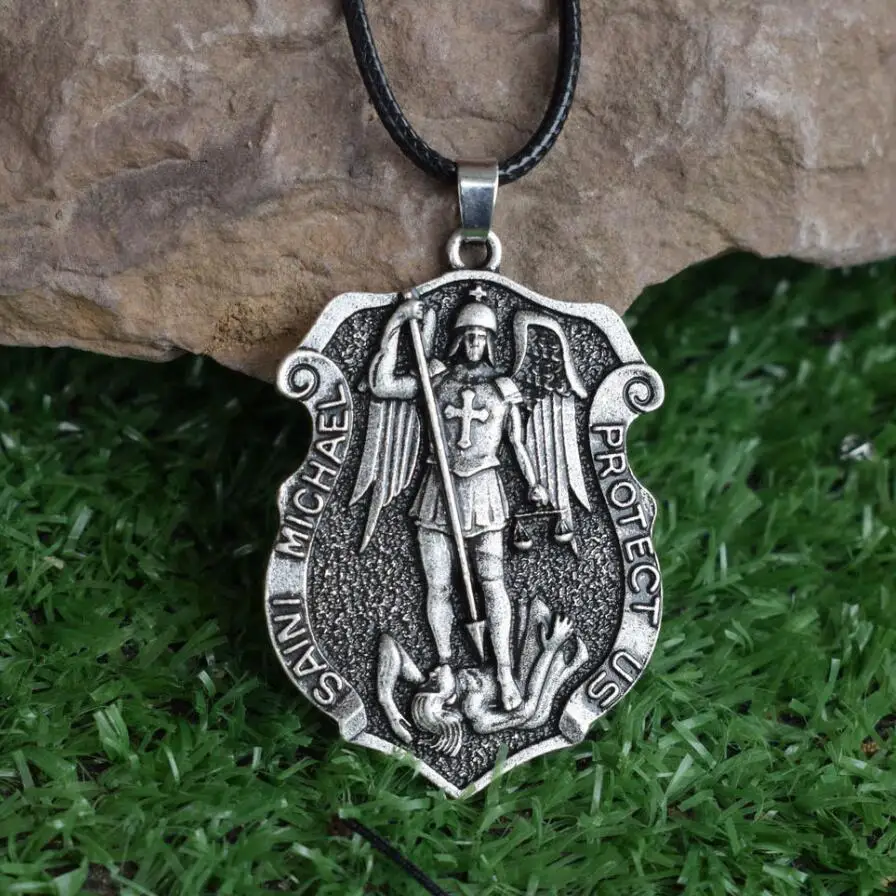 01 SanLan 1 шт. ожерелье с санлан св. Майклом - Metal Color: 01