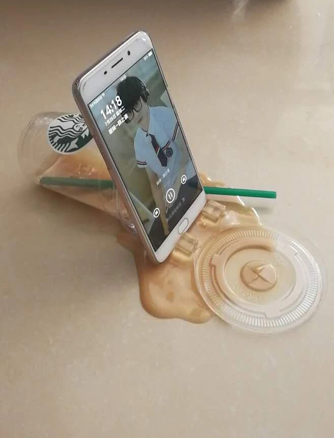 Забавный пластиковый "перевернутый стаканчик" шалость игрушки злой спелый шутка ручная работа перевернутая чашка гаджеты телефон кронштейн игрушка твист подарок