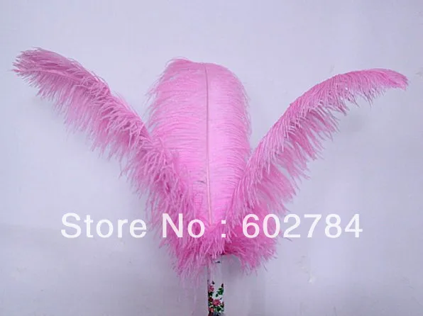 

EMS Free shipping Ostrich Feathers 50pcs 55-60cm 22-24 inches PINK ostrich plumes wedding center peices decoration