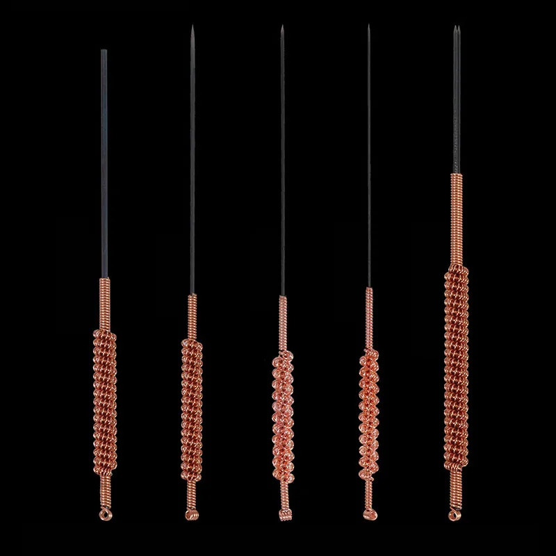

10 pcs fire acupuncture needle tungsten steel alloy acupuncture needle fire needle copper needle handle set