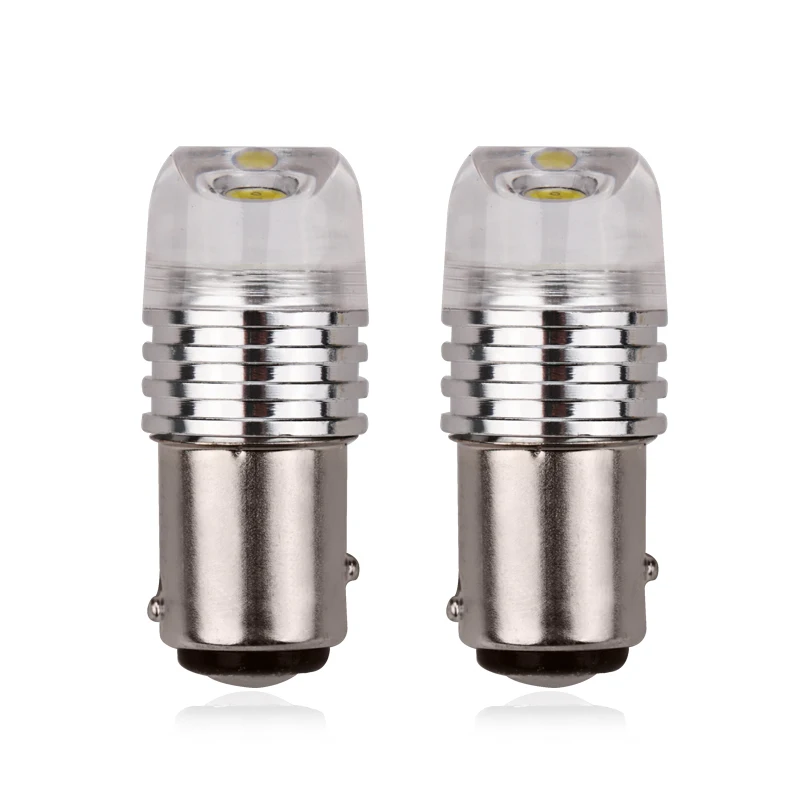 10 шт. авто LED 1157 BAY15D 3 Вт COB вогнутые линзы взрыв Стробоскоп мигающий белый 12 В P21/5