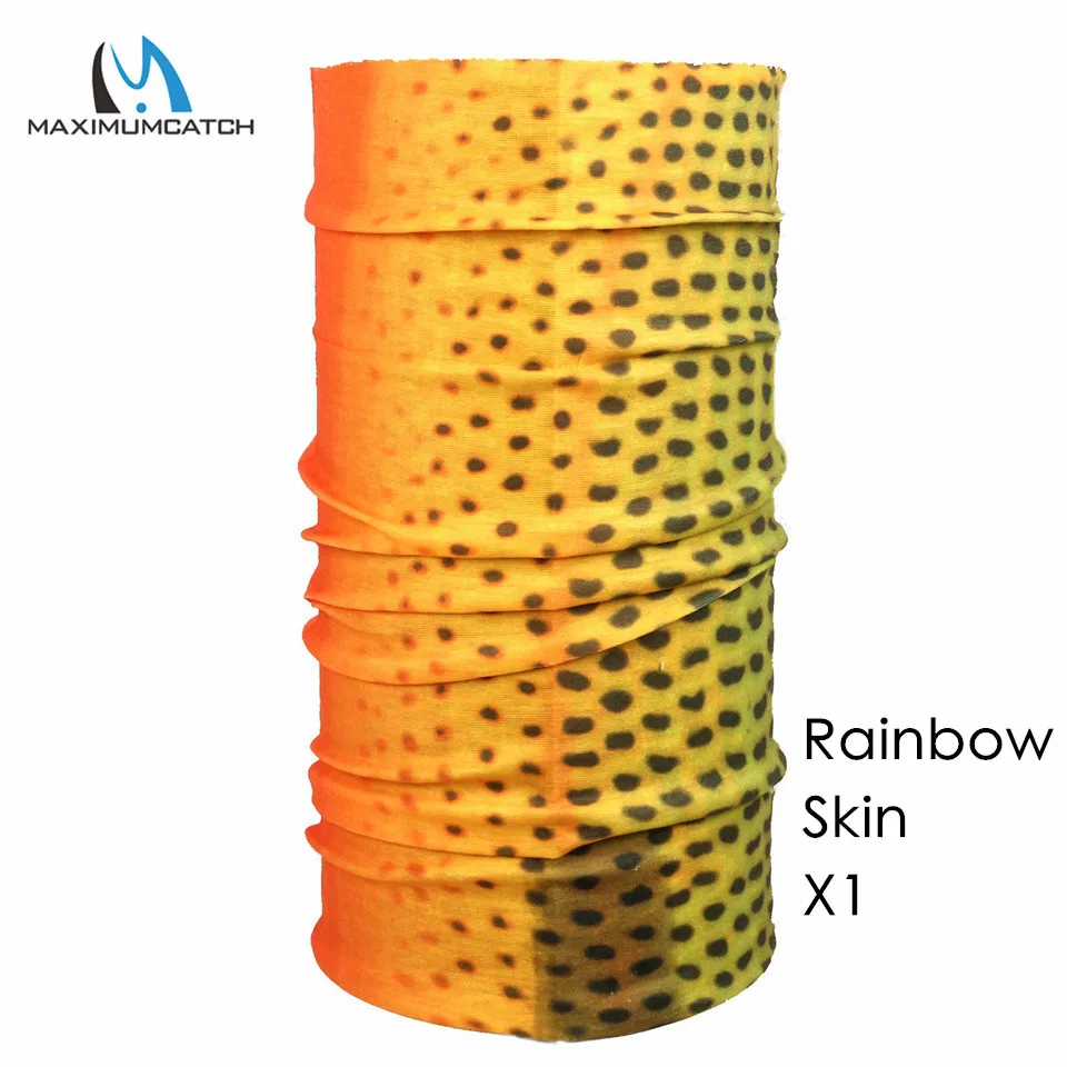 Rainbow Skin Maximumcatch разноцветный головной убор для ловли нахлыстом 22 рыбные узоры рыболовный шарф бандана Спортивная маска для лица на открытом воздухе - Цвет: Rainbow Skin