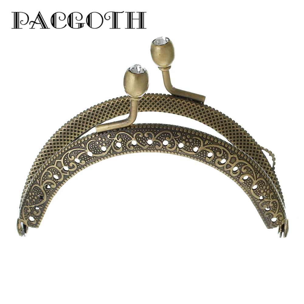 Кошелек с замком PACGOTH на основе сплава цинка арка антикварный бронзовый овальный