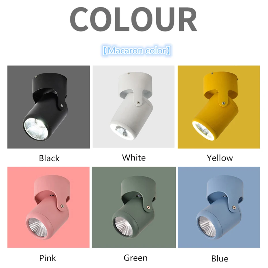 Modern 3W/5W/7W/10W/12W Macaron LED Wall Lamp Creative Surface Mounted Adjustable Light Bedside Indoor Home Decor Fixture | Лампы и