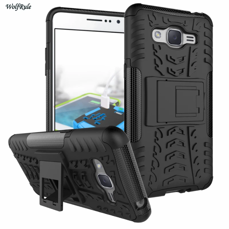 For Cover Samsung Galaxy J2 Prime Case TPU &amp PC Stand Armor Phone Funda |