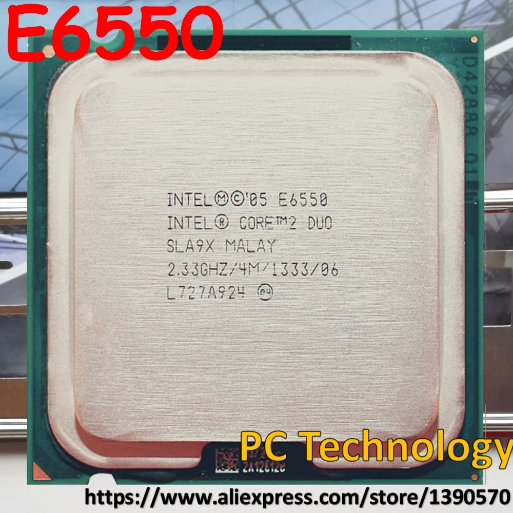 Оригинальный процессор Intel Core E6550 для настольных ПК 2 33 ГГц 4 Мб/1333 МГц LGA775
