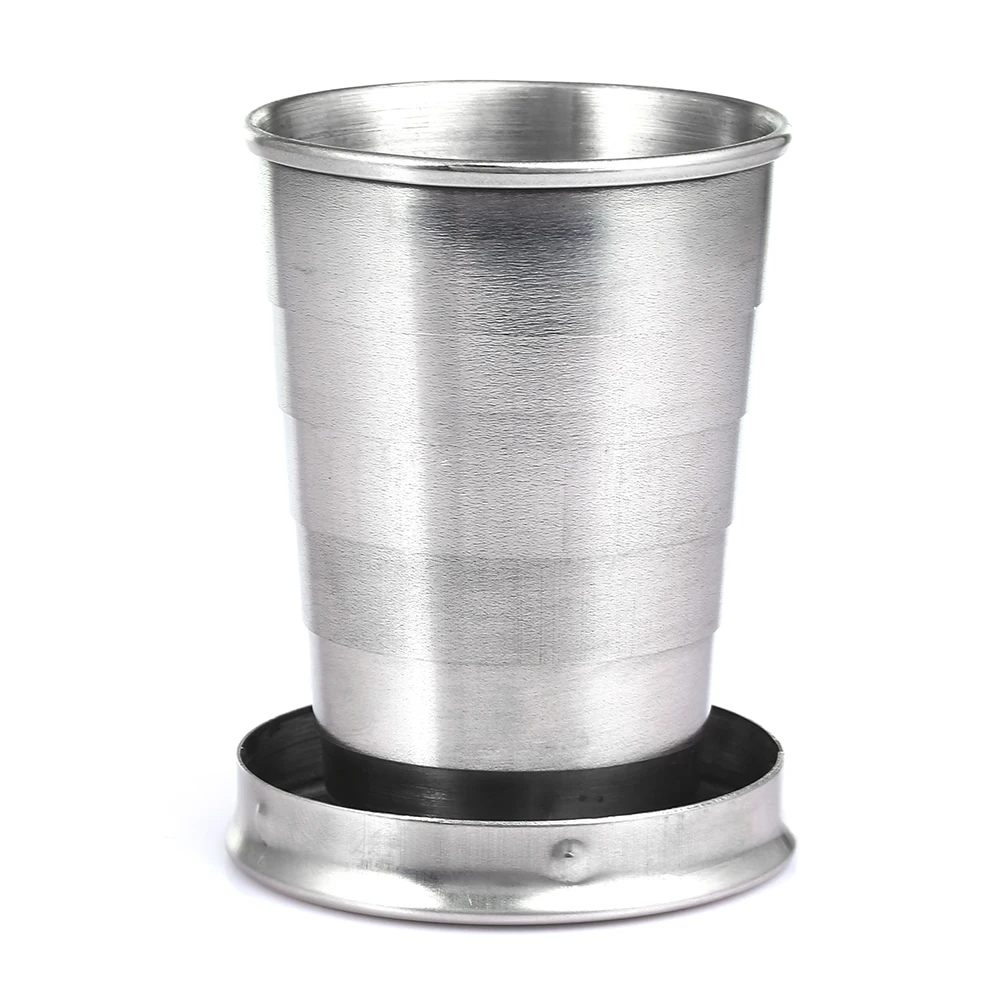 8 унций фляга фляжка для вина Виски из нержавеющей стали Складная чашка