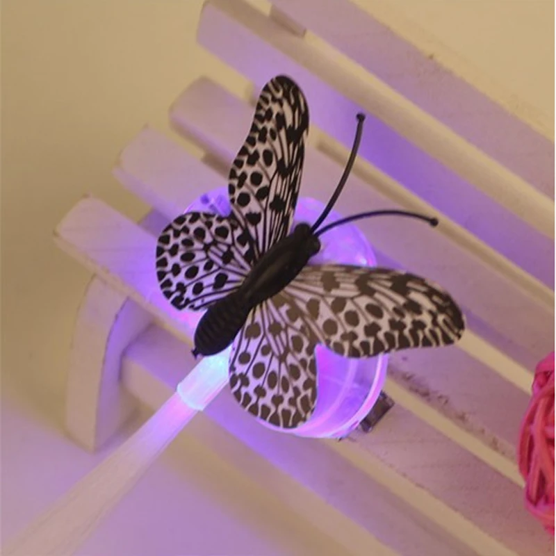Pelo de mariposa brillante trenzado, luces de Navidad de colores, fiesta, concierto, Festival de bodas, decoraci&oacute;n de fiesta que brilla en la oscuridad-3