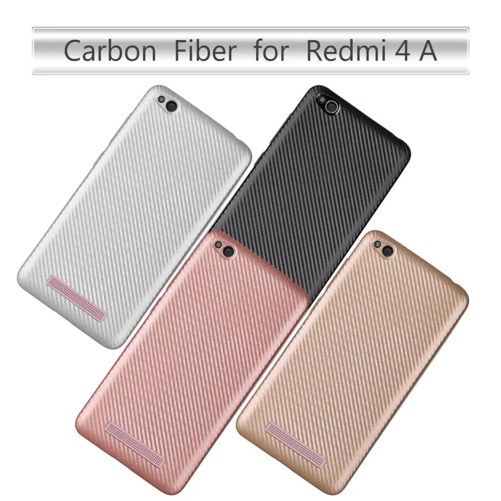 HATOLY For Fundas Xiaomi Redmi 4A Case Ultra-thin Soft TPU Carbon Fiber Back Cover for |