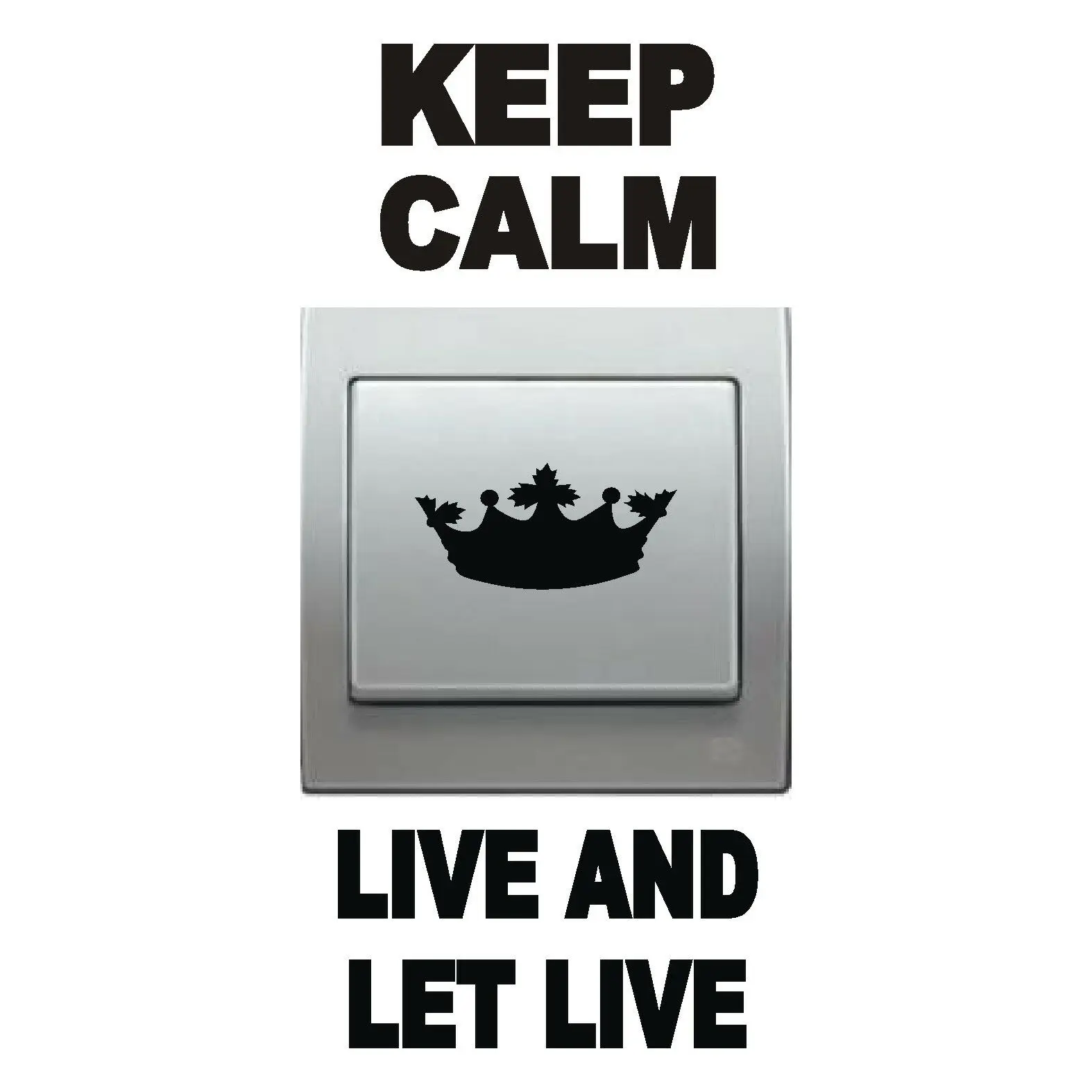 KEEP CALM цитаты виниловый стикер для переключателя LIVE и LET настенные наклейки