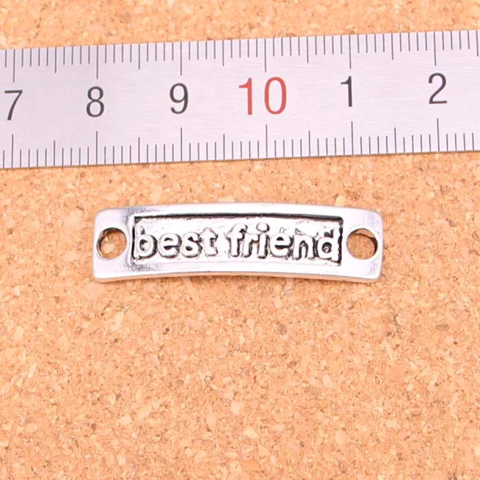46 шт. античные посеребренные Подвески с разъемом best friend Diy ювелирные изделия