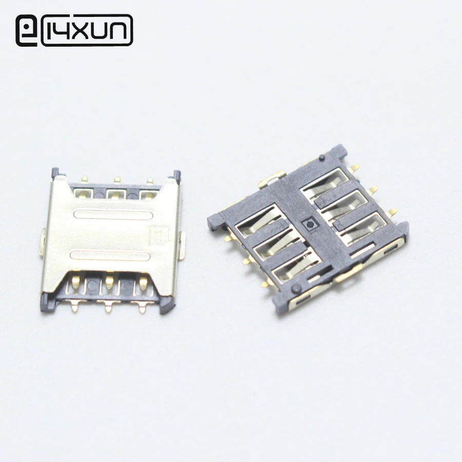 2pcs Nano-SIM 6P jack Mini Card Drawer Plug Type Gold Plated 2x3Pin Nano sim Connector Socket | Обустройство дома