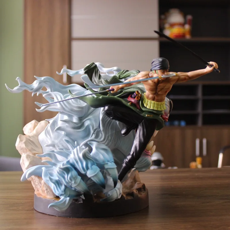 Аниме One Piece Roronoa Zoro Fighting Tiger Ver. ПВХ экшн фигурки коллекционные модели