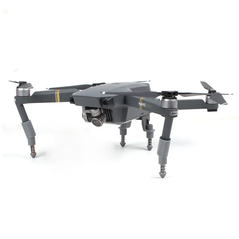 1set DJI Mavic Pro Heightened Shock absorbing Landing Gear Elevation Gimbal Protector Extended Stabilizers Skid|skid landing gear|skid landingskid