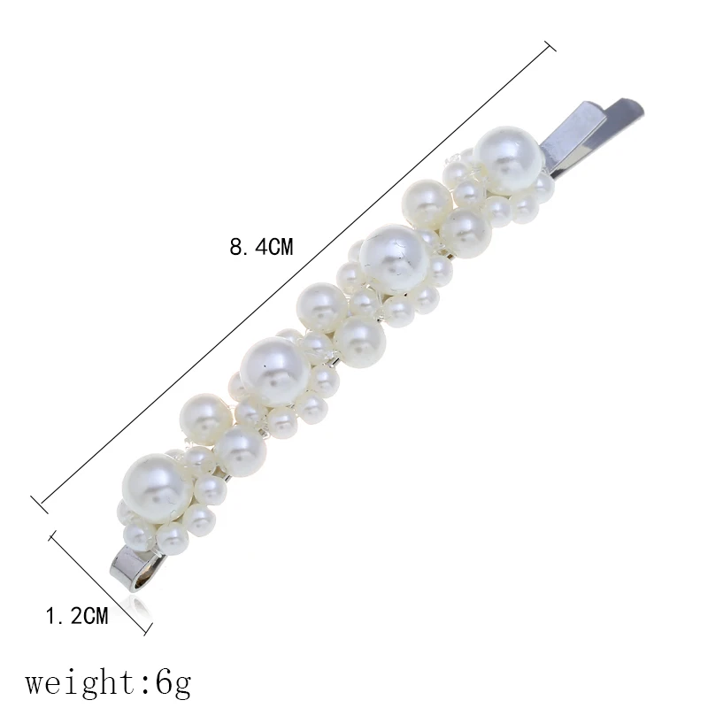 1 Pc New Fashion Female Hairpins Classic Elegant Simulated-pearl Barrettes Hair Clip Clamp Jewelry Styling Tools For Women Gift | Украшения