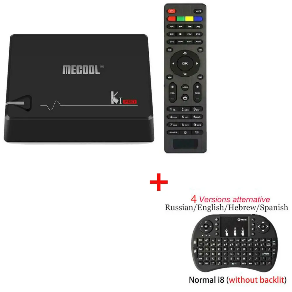 With Normal i8 KI PRO Amlogic S905D Android 7,1 Гибридный ТВ-приставка DVB-T2/S2/C четырехъядерный 64 бит 2G 16G K1 PRO ТВ-приставка поддержка cline NEWCAMD - Цвет: With Normal i8