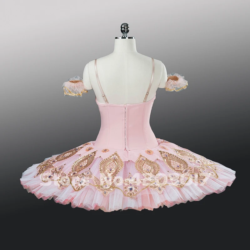 Adult Women Pink Professional Ballet Tutus Gold Embroidery Ballerina Puff Skirt Girls Dance Wear Costumes B1253 | Тематическая