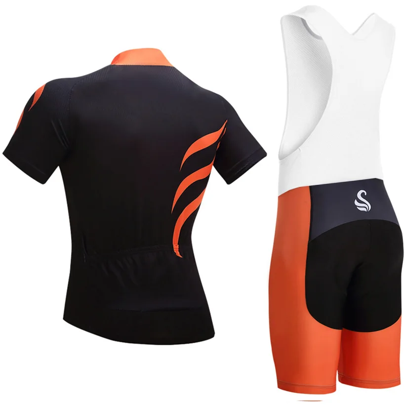pro велокофты 9D гелевые накладки нагрудники Шорты Ropa Ciclismo оранжевые листья гоночная команда велосипед рубашки цветок би Велоспорт Maillots