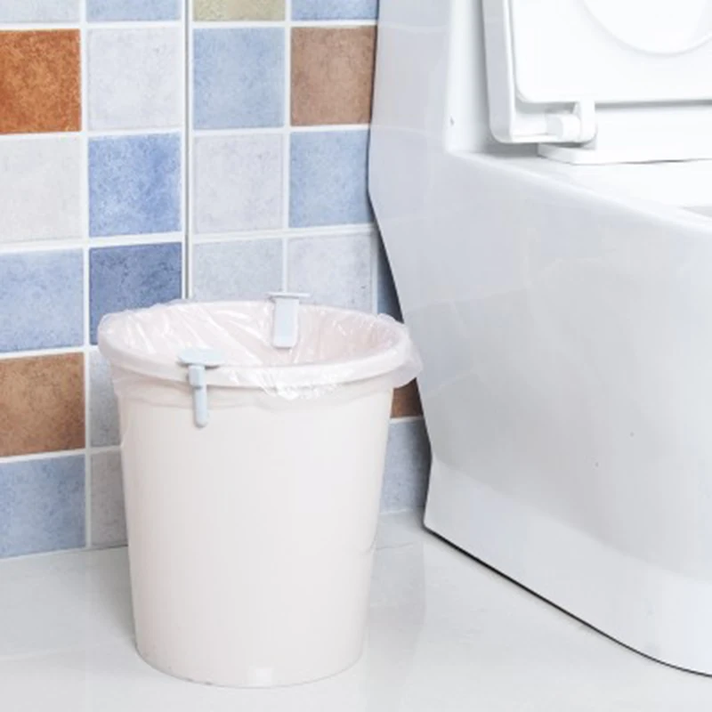 4Pcs Garbage Can Waste Bin Trash Basket Bag Lock Clip Clamp Holder Home Office Rubbish Non-slip Anti-shedding Fixed | Дом и сад
