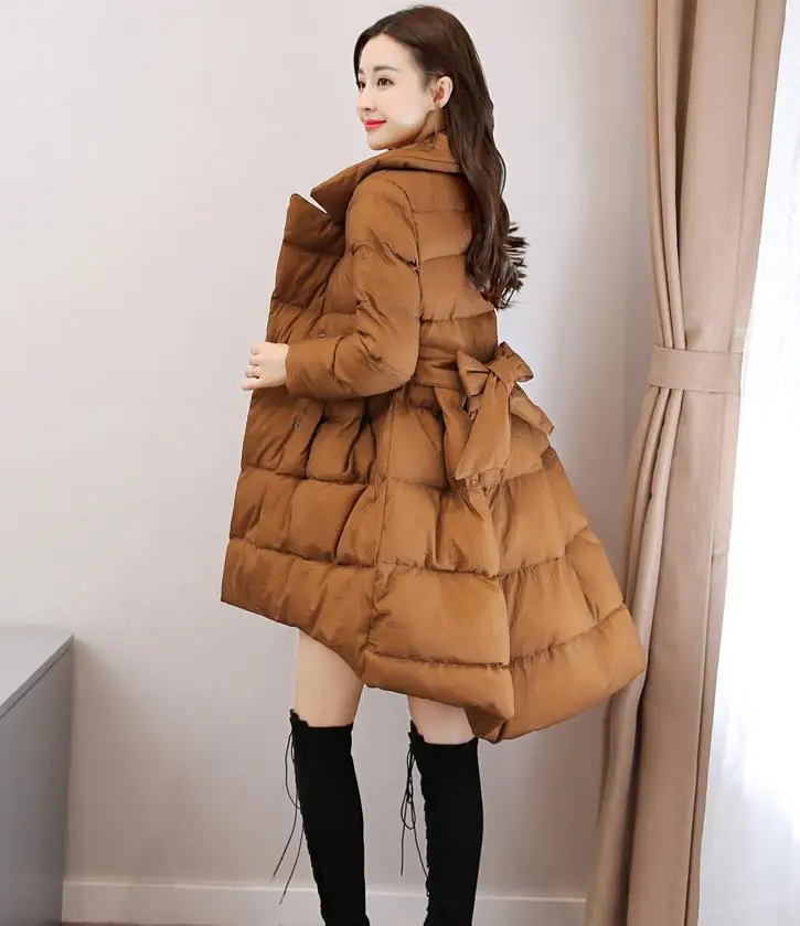 

Bow Jacket Parkas For Women Winter Coat Down Parkas Long coat