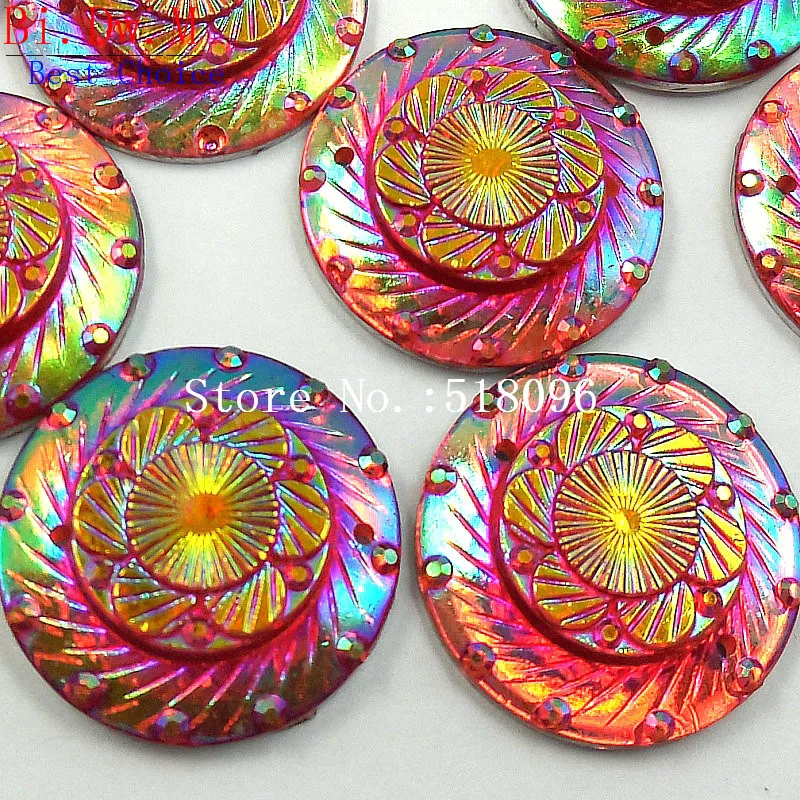 Круглые кристаллы и камни для шитья 20 мм | Дом сад