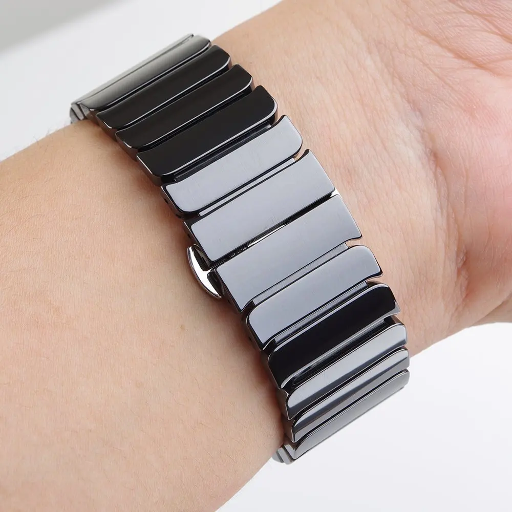 Высокое качество застежка бабочка замок петля керамический ремешок для Apple Watch