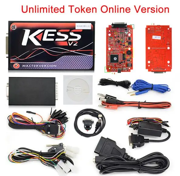 KESS5.017 Full Red Новое поступление без жетонов Ktag K TAG V7.020 KESS V2 V5.017 SW V2.23 мастер ECU чип тюнинговый инструмент K-TAG 7,020 онлайн DHL бесплатно - Цвет: KESS5.017 Full Red