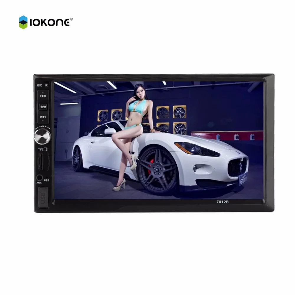 IOKONE 7 дюймов Автомобильный мультимедийный радио 2 din 7012B сенсорный экран MP5 плеер