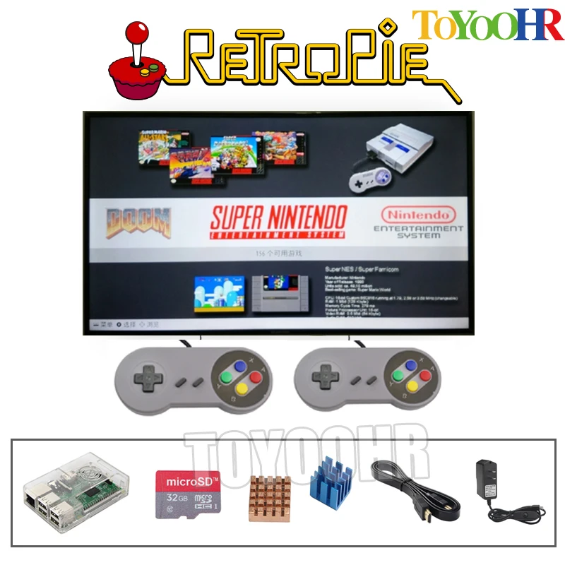 Малиновый пирог 3 поколения типа B Аркадный Игровой Комплект Raspberry PI игровой