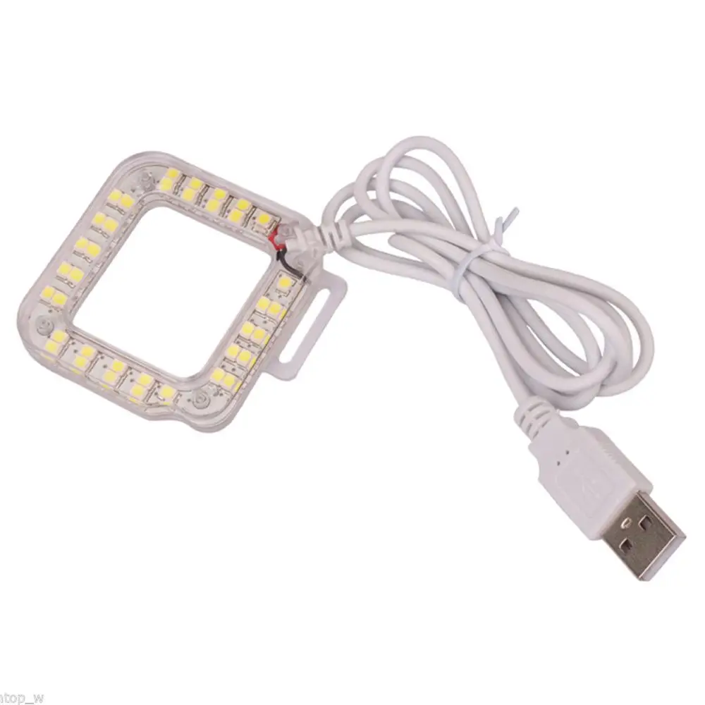 Лучшие предложения Белый USB 20 LED объектив кольцо вспышка заполняющая свет лампа