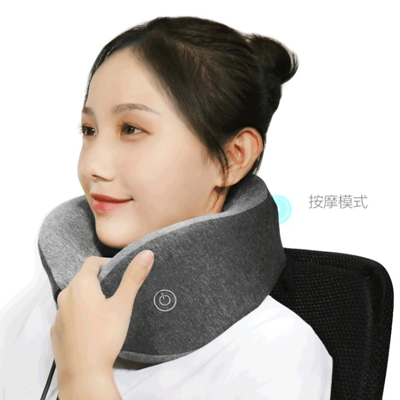 Xiaomi Mijia LF массажер для шеи u-образная подушка для шеи Расслабляющая мышечная терапия массажер подушка для сна для офиса, автомобиля, дома и путешествий