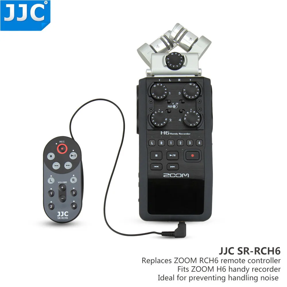 JJC 1,5 m SR-RCH6 проводной пульт дистанционного управления для ZOOM H6 Handy recorder заменяет ZOOM RCH6