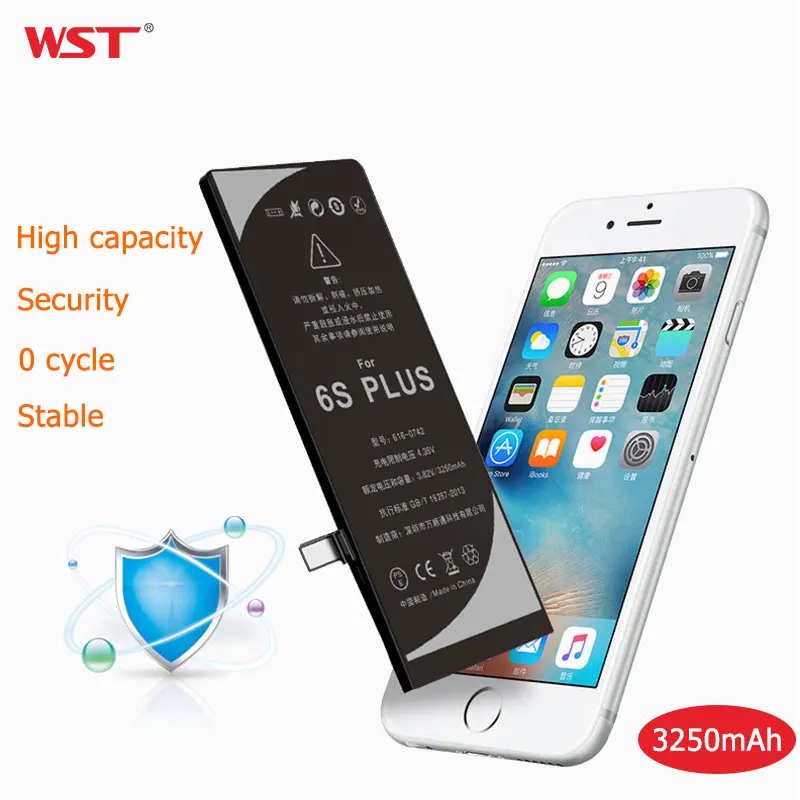WST Оригинальный аккумулятор для Apple iPhone 6S Plus большой емкости 3250 мАч