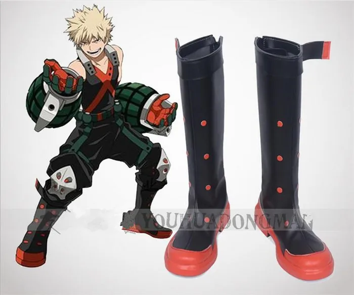 Аниме My Boku no Hero academic Bakugou Katsuki Карнавальный костюм Ботинки Обувь на заказ A435|Туфли|